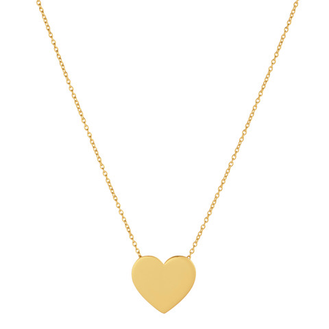 Heart Large Colares (Ouro) 42 cm no grupo Colares / Colares de ouro em SCANDINAVIAN JEWELRY DESIGN (N2103GPS0-OS)