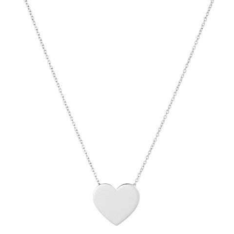 Heart Large Colares (Prata) 42 cm no grupo Colares / Colares de prata em SCANDINAVIAN JEWELRY DESIGN (N2103RHS0-OS)