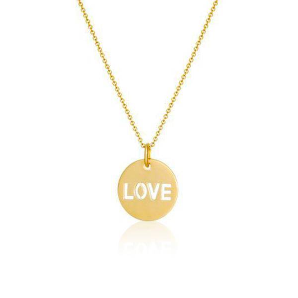Love Colares (Ouro) 42 cm no grupo Colares / Colares de ouro em SCANDINAVIAN JEWELRY DESIGN (N2108GPS0-OS)