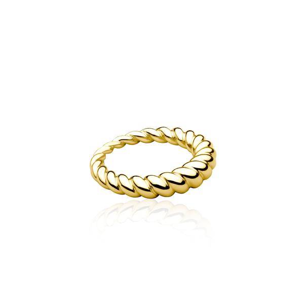 Twisted Anel (Ouro) no grupo Anéis / Anéis de ouro em SCANDINAVIAN JEWELRY DESIGN (R2107GPS0)