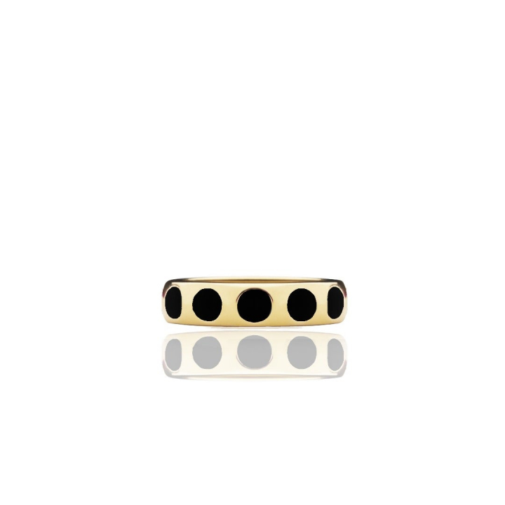 Dottie Anel black Ouro no grupo Anéis / Anéis de ouro em SCANDINAVIAN JEWELRY DESIGN (R2113GEBL)