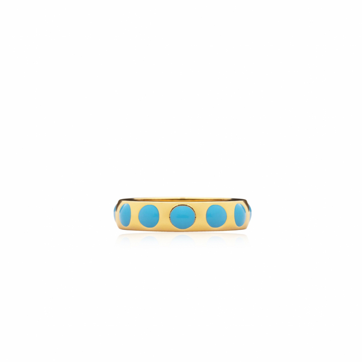 Dottie Anel blue Ouro no grupo Anéis / Anéis de ouro em SCANDINAVIAN JEWELRY DESIGN (R2113GPEB)
