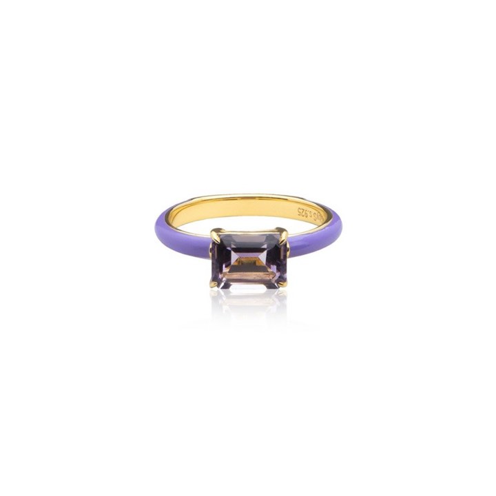 Iris enamel Anel purple (Ouro) no grupo Anéis / Anéis de ouro em SCANDINAVIAN JEWELRY DESIGN (R2141GEAB)