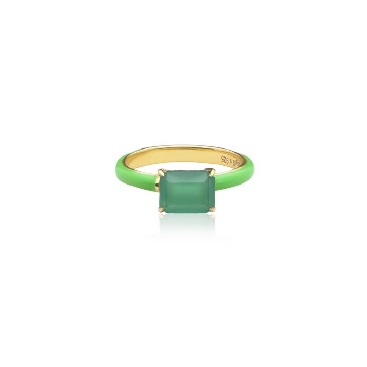 Iris enamel Anel green (Ouro) no grupo Anéis / Anéis de ouro em SCANDINAVIAN JEWELRY DESIGN (R2141GEGO)