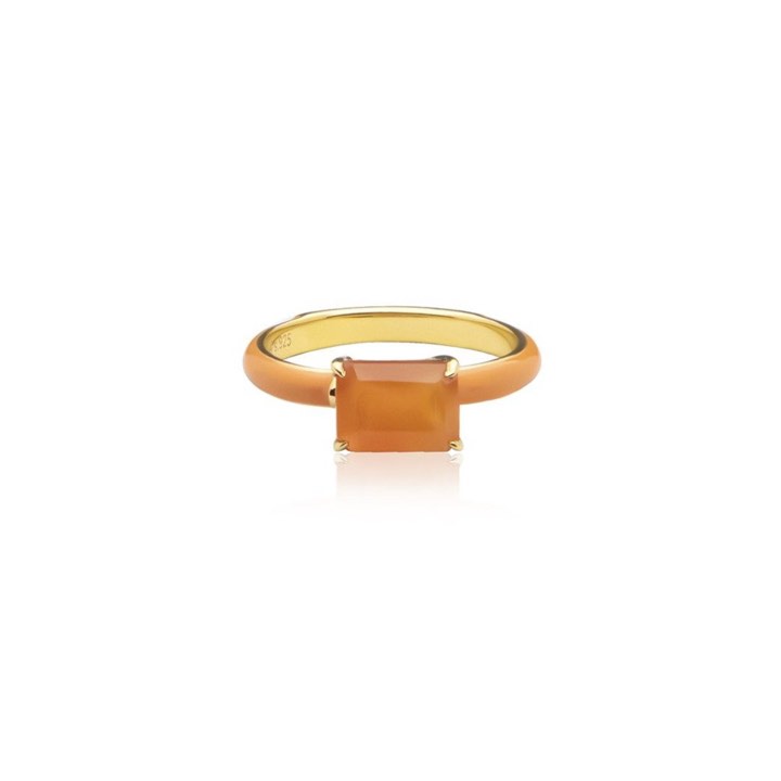 Iris enamel Anel orange (Ouro) no grupo Anéis / Anéis de ouro em SCANDINAVIAN JEWELRY DESIGN (R2141GEOC)