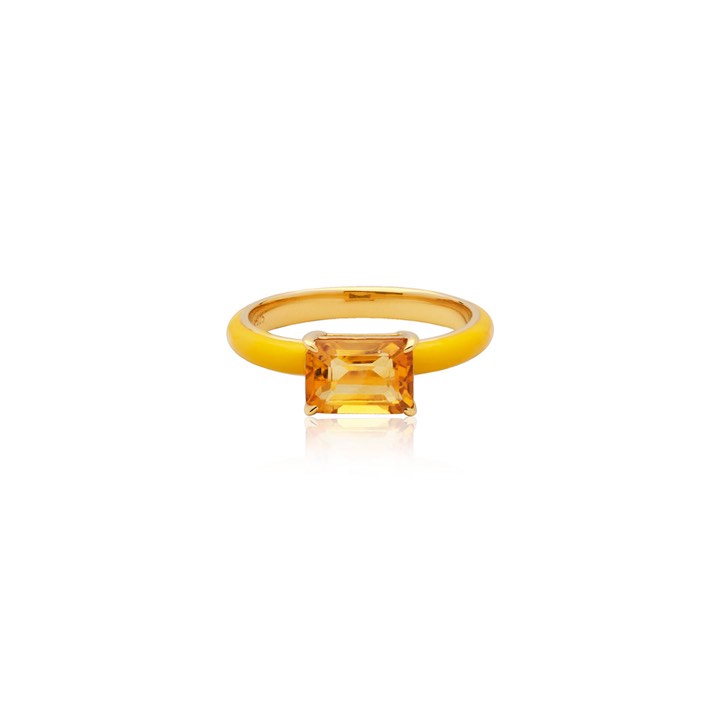 Iris enamel Anel yellow (Ouro) no grupo Anéis / Anéis de ouro em SCANDINAVIAN JEWELRY DESIGN (R2141GEYT)