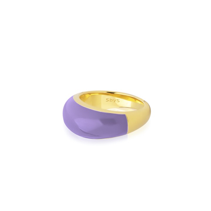 Enamel bold Anel purple (Ouro) no grupo Anéis / Anéis de ouro em SCANDINAVIAN JEWELRY DESIGN (R2202GEPU)