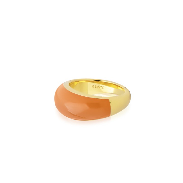 Enamel bold Anel orange (Ouro) no grupo Anéis / Anéis de ouro em SCANDINAVIAN JEWELRY DESIGN (R2202GPEO)