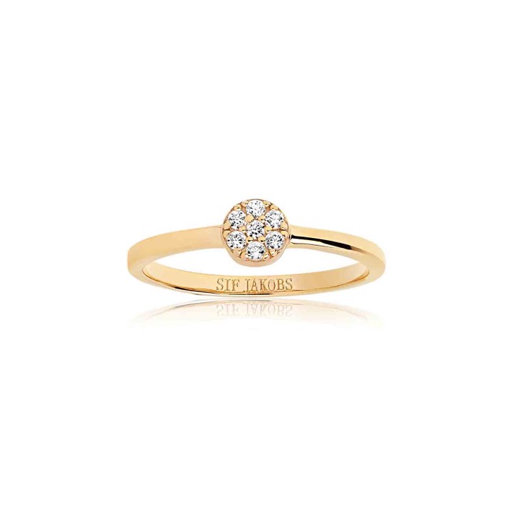CECINA Anel Branco Zircões (Ouro) no grupo Anéis / Anéis de ouro em SCANDINAVIAN JEWELRY DESIGN (SJ-R2773-CZYG)