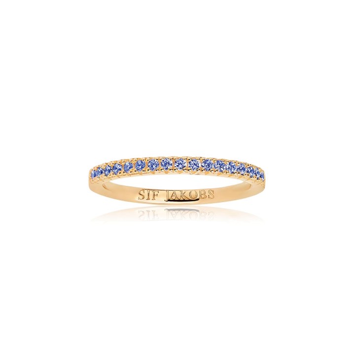 ELLERA Anel Azul Zircões (Ouro) no grupo Anéis / Anéis de ouro em SCANDINAVIAN JEWELRY DESIGN (SJ-R2869-BLNYG)