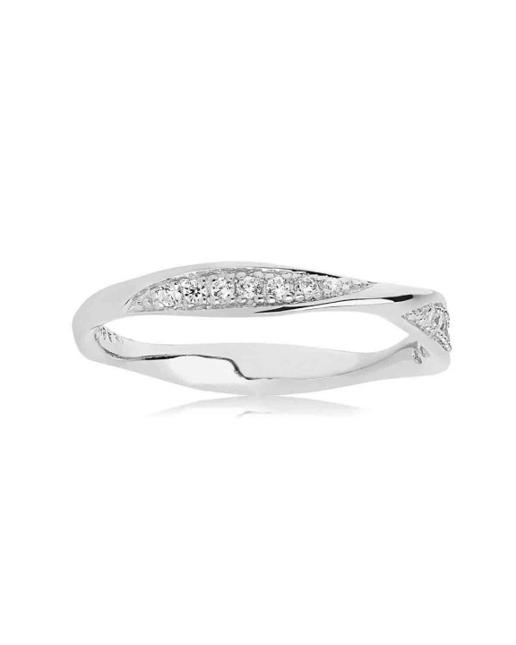 CETARA Anel Branco Zircões (Prata) no grupo Anéis / Anéis de prata em SCANDINAVIAN JEWELRY DESIGN (SJ-R3010-CZ)