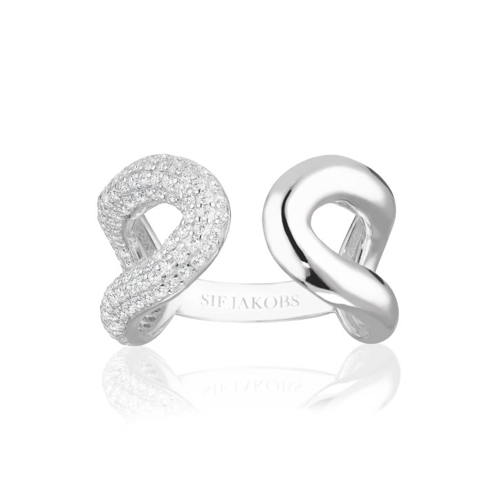 CAPRI DUE Anel Branco Zirkonia (Prata) no grupo Anéis / Anéis de prata em SCANDINAVIAN JEWELRY DESIGN (SJ-R62015-CZ-SS)