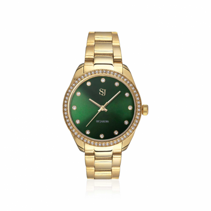 VALERIA WATCH Ouro no grupo Acessórios / Relógios em SCANDINAVIAN JEWELRY DESIGN (SJ-W1046-CZ-YG)