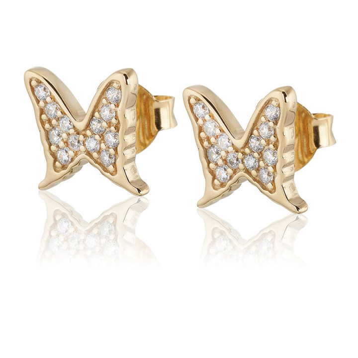 Petite papillion sparkling Earrings Gold no grupo Brincos / Brincos de ouro em SCANDINAVIAN JEWELRY DESIGN (gp127)