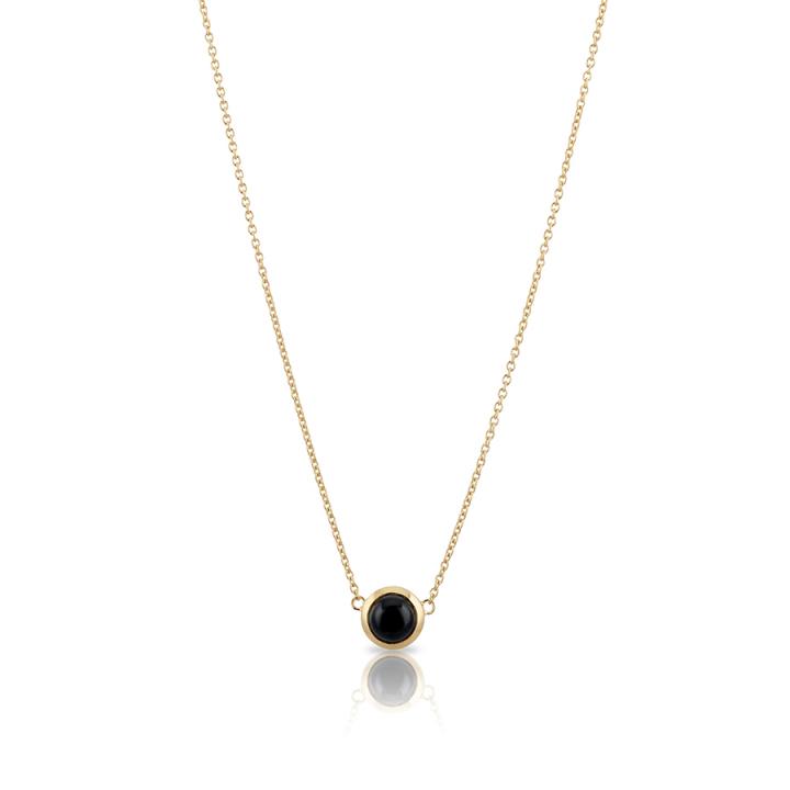 Devine stone Necklace - L (42+3cm) Gold no grupo Colares / Colares de ouro em SCANDINAVIAN JEWELRY DESIGN (gp59)