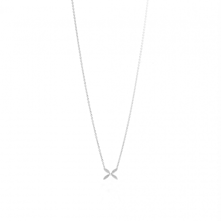 Sparkling ellipse mini Necklace Silver no grupo Colares / Colares de prata em SCANDINAVIAN JEWELRY DESIGN (s206)
