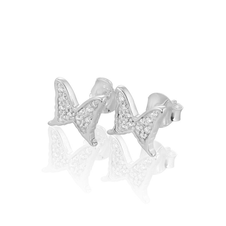 Petite papillion sparkling Earrings Silver no grupo Brincos / Brincos de prata em SCANDINAVIAN JEWELRY DESIGN (s319)