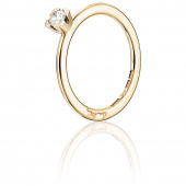 Love Bead Wedding 0.19 ct Diamante Anel Ouro