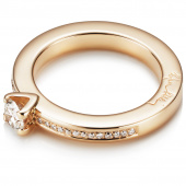 Heart To Heart 0.50 ct Diamante Anel Ouro