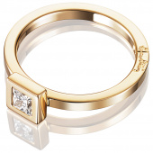 Princess Wedding Thin 0.30 ct Diamante Anel Ouro