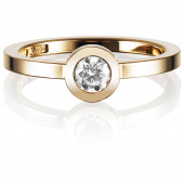 The Wedding Thin 0.30 ct Diamante Anel Ouro