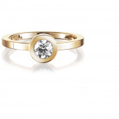 The Wedding Thin 0.40 ct Diamante Anel Ouro