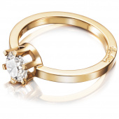 Crown Wedding 1.0 ct Diamante Anel Ouro