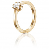 Crown Wedding 0.50 ct Diamante Anel Ouro