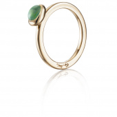 Love Bead - Green Agate Anel Ouro