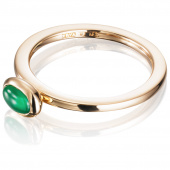 Love Bead - Green Agate Anel Ouro