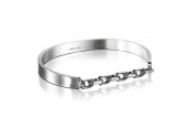 Chain Chain Cuff - Black Bracelet Prata