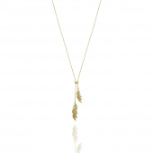 Feather/Leaf double Colares Ouro