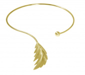 Feather bangle Colares flex Ouro S/M