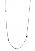Pearl long chain Colares Prata 90+5 cm