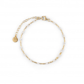 Letters beaded brace Pulseira white Ouro