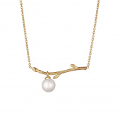 Branch pearl necklace gold