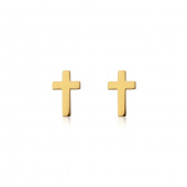 Cross studs Ouro