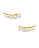 Pearl Croissant EarAnels Ouro